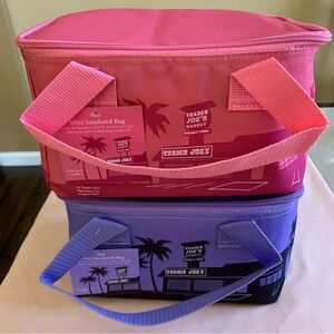 2 NEW TraderJoe's Insulated Mini Tote Bags